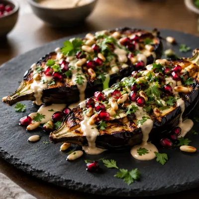 باذنجان مشوي بالطحينة